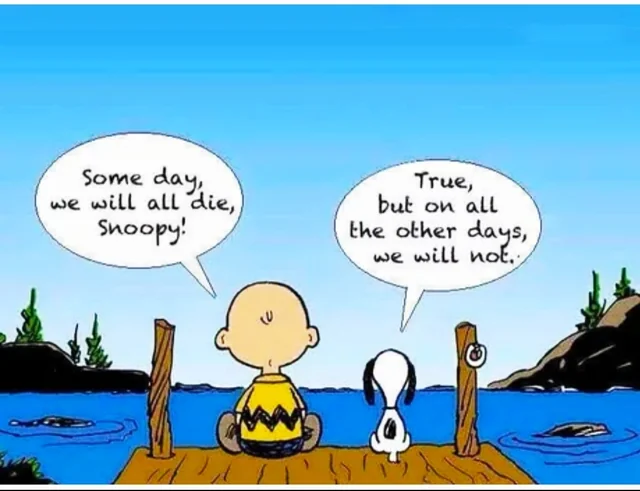 Snoopy Some day we will all die
